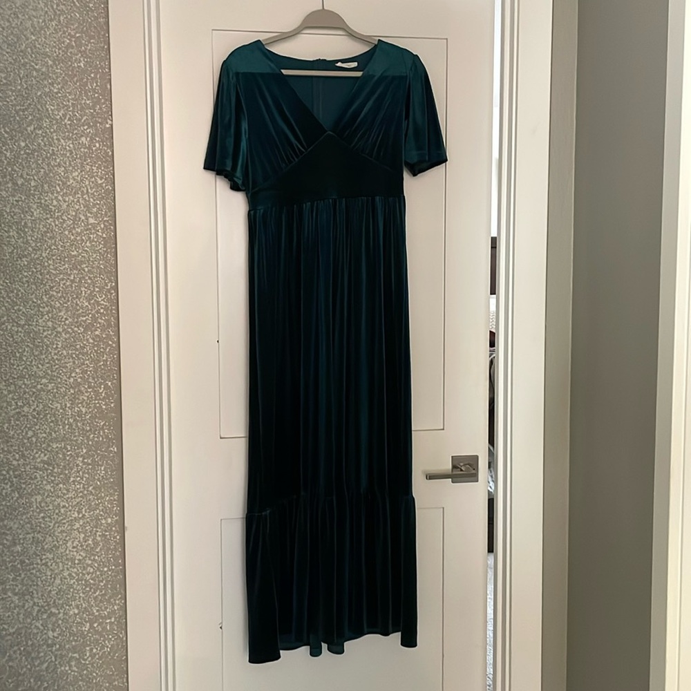 Women’s Holiday Forest Green Brushed Valour Maxi Dress